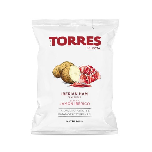 Kartoffelchips Iberi. Schinken-Geschmack Torres 150g &ndash; Salzige Knabbereien aus Spanien bei Andupez