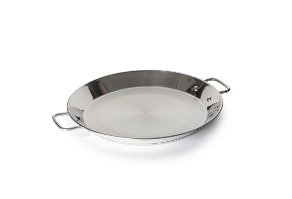 Paellapfanne Edelstahl 28 cm (Induktion) &ndash; Küchenzubehör bei Andupez