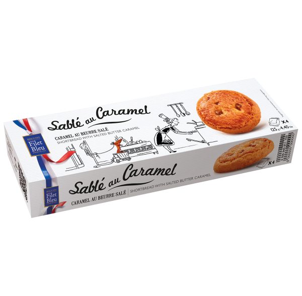 Sandbutterkeks Salz-Karamell Filet Bleu 125g &ndash; Süßigkeiten aus Frankreich bei Andupez