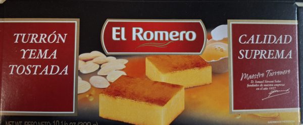 Turrón de yema tostada/ Eigelbmarzipan getoastet 300g El Romero &ndash; Weihnachtsartikel aus Spanien bei Andupez