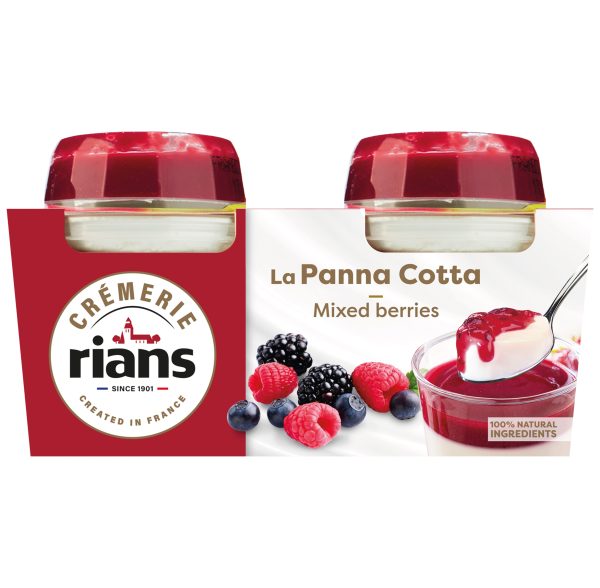 Panna Cotta mit roten Früchten Rians (2x120g ) &ndash; Käse aus Frankreich bei Andupez