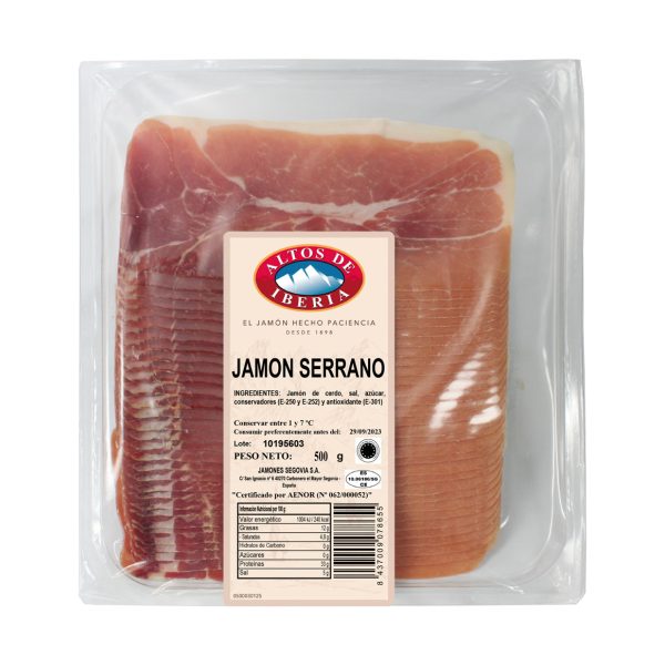 Serranoschinken i.Scheiben 500g PpSt Montenevado &ndash; Schinken aus Spanien bei Andupez