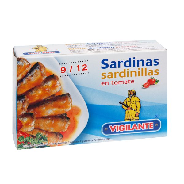 Kleine Sardinen Tomatensoße Vigilante 120g &ndash; Konserven aus Spanien bei Andupez