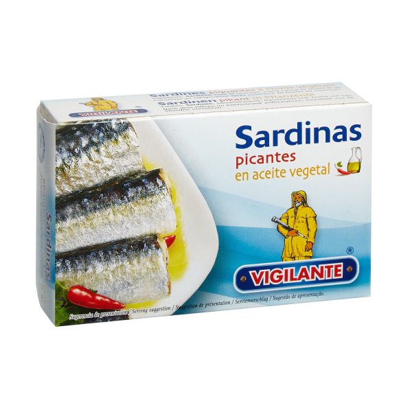 Sardinen scharf in Öl Vigilante 120g &ndash; Konserven aus Spanien bei Andupez