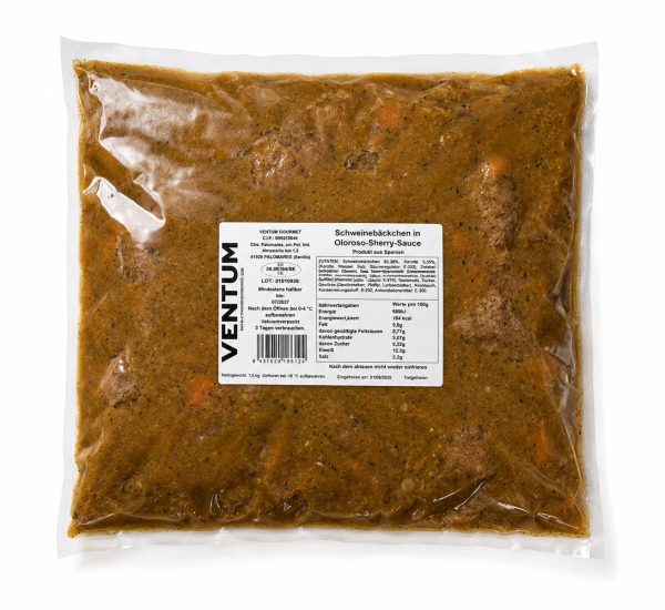 Schweinenbäckchen/Oloroso Sherrysauce TK, 1,5 kg &ndash; TK-Convenience bei Andupez