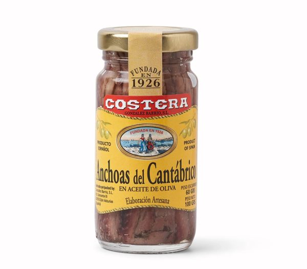 Anchovies in Olivenöl Costera 100g Glas &ndash; Konserven aus Spanien bei Andupez