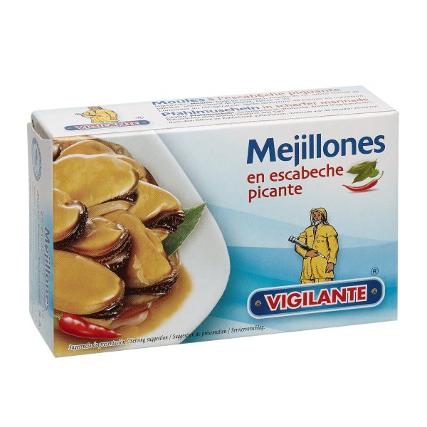 Pfahlmuscheln in pikanter Marinade (16/20) 115g &ndash; Konserven aus Spanien bei Andupez