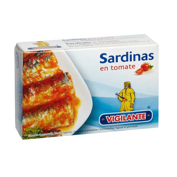 Sardinen in Tomatensoße Vigilante 120g &ndash; Konserven aus Spanien bei Andupez
