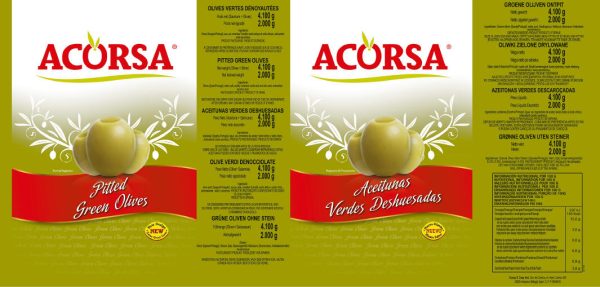 Oliven grün o. Kern Acorsa 19/21 2 kg Abtropfgewicht &ndash; Oliven aus Spanien bei Andupez