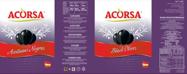 Oliven schwarz o. Kern Acorsa 19/21 7,5 kg Nettogewicht &ndash; Oliven aus Spanien bei Andupez